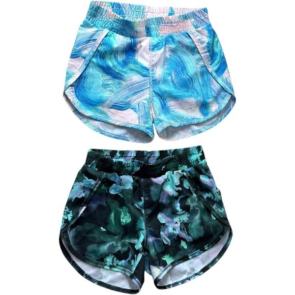 All In Motion Girls Kids PAIR OF 2 Colorful Pull-On Athletic Shorts. XS. 4-5. - Picture 1 of 7